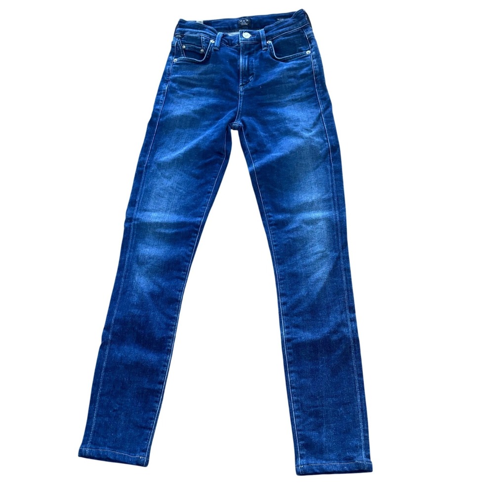 Citizens of Humanity Rocket Premium Denim Wms Dark Blue High Rise Skinny Size 23